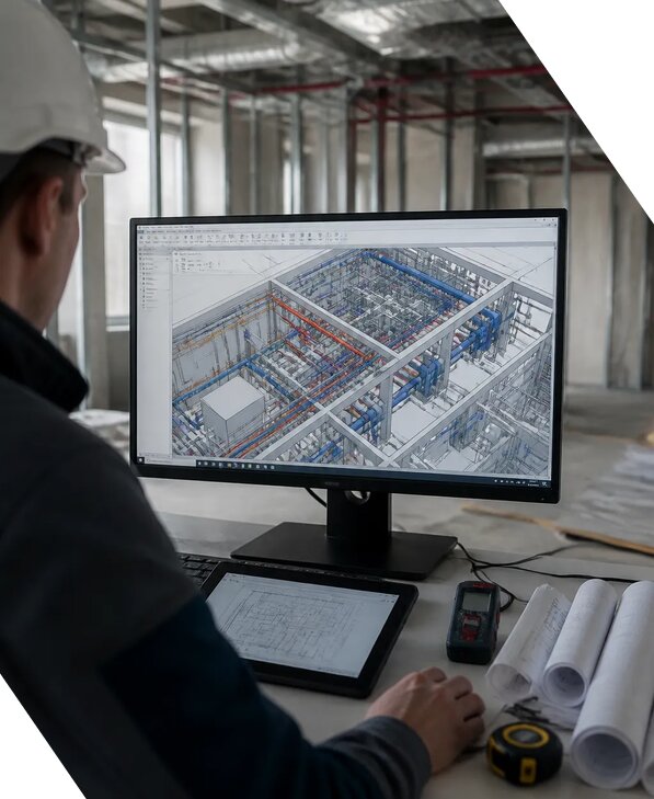 Создание BIM модели инженерных сетей для объектов в Искитиме